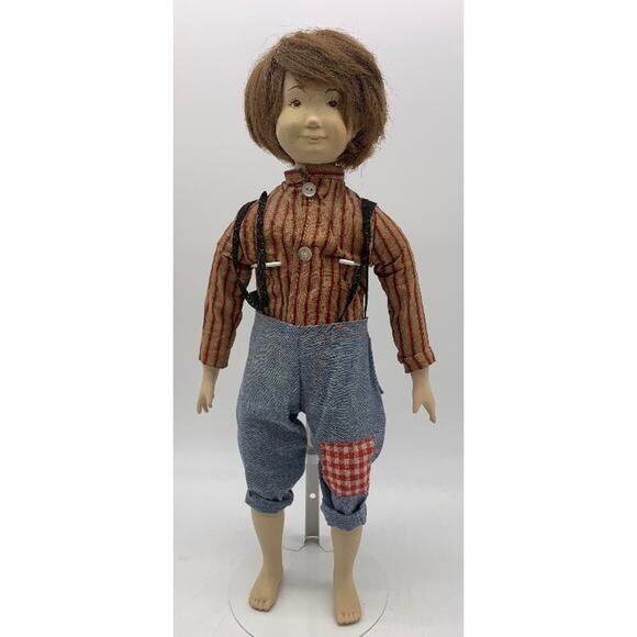 973 Kalico Kids “Toby the Newsboy” Porcelain Boy Doll 18" by Suzanne Gibson - Picture 1 of 10